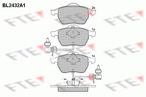 Imagine set placute frana,frana disc FTE BL2432A1