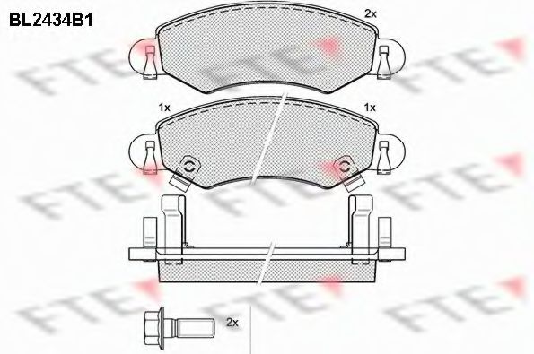 Imagine set placute frana,frana disc FTE BL2434B1