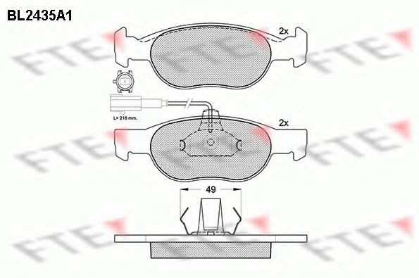 Imagine set placute frana,frana disc FTE BL2435A1