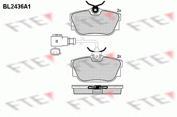 Imagine set placute frana,frana disc FTE BL2436A1