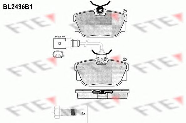 Imagine set placute frana,frana disc FTE BL2436B1