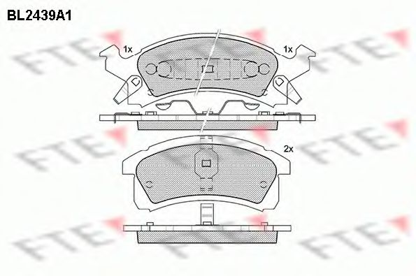 Imagine set placute frana,frana disc FTE BL2439A1