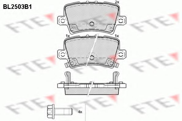 Imagine set placute frana,frana disc FTE BL2503B1