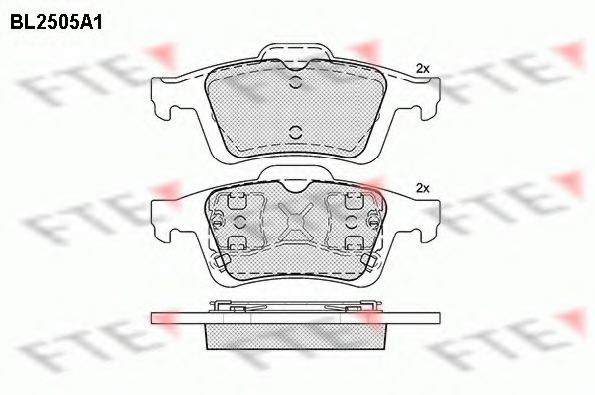 Imagine set placute frana,frana disc FTE BL2505A1