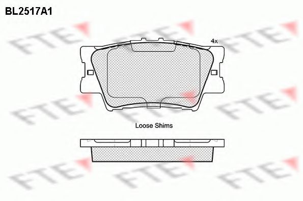 Imagine set placute frana,frana disc FTE BL2517A1