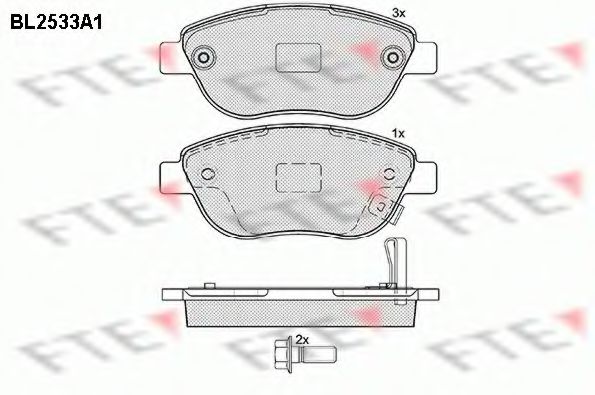 Imagine set placute frana,frana disc FTE BL2533A1