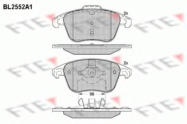 Imagine set placute frana,frana disc FTE BL2552A1