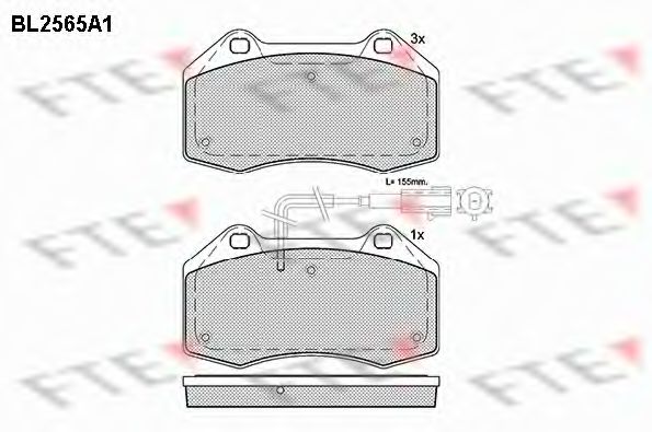 Imagine set placute frana,frana disc FTE BL2565A1