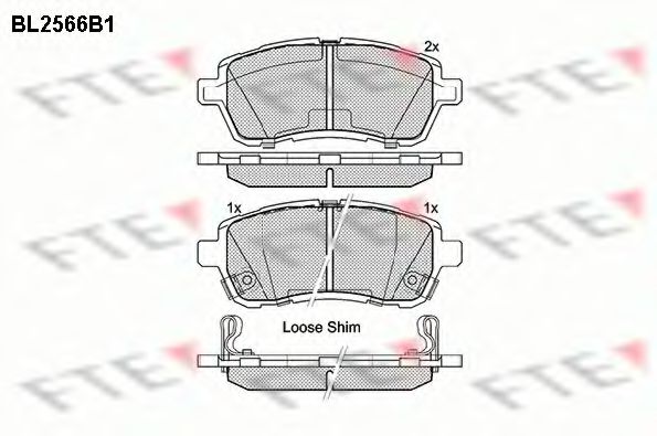 Imagine set placute frana,frana disc FTE BL2566B1