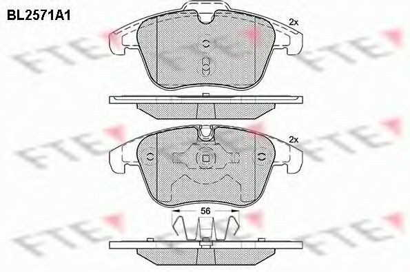 Imagine set placute frana,frana disc FTE BL2571A1