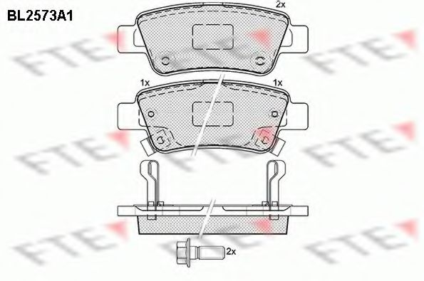 Imagine set placute frana,frana disc FTE BL2573A1