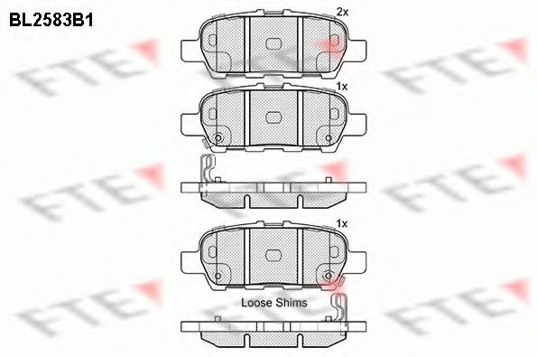 Imagine set placute frana,frana disc FTE BL2583B1