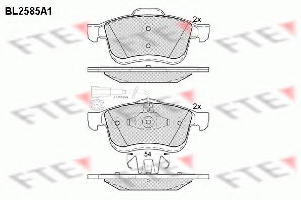 Imagine set placute frana,frana disc FTE BL2585A1