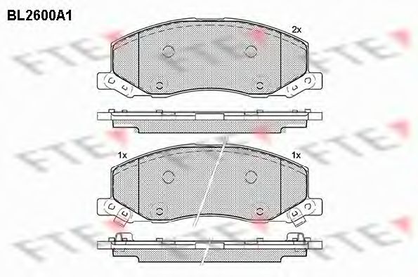 Imagine set placute frana,frana disc FTE BL2600A1