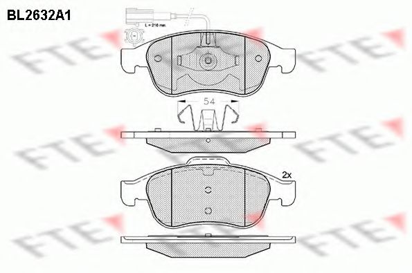 Imagine set placute frana,frana disc FTE BL2632A1