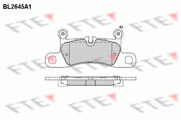 Imagine set placute frana,frana disc FTE BL2645A1