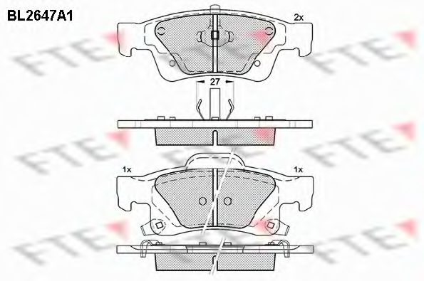 Imagine set placute frana,frana disc FTE BL2647A1