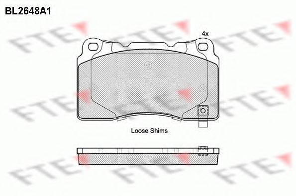 Imagine set placute frana,frana disc FTE BL2648A1