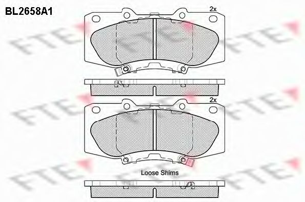 Imagine set placute frana,frana disc FTE BL2658A1