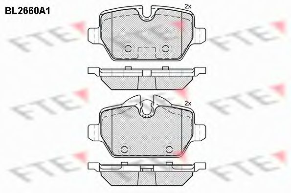 Imagine set placute frana,frana disc FTE BL2660A1