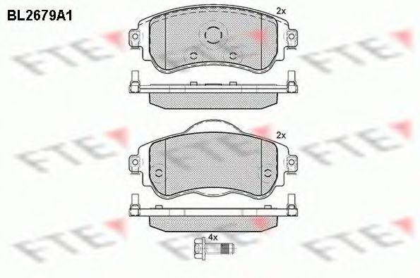 Imagine set placute frana,frana disc FTE BL2679A1