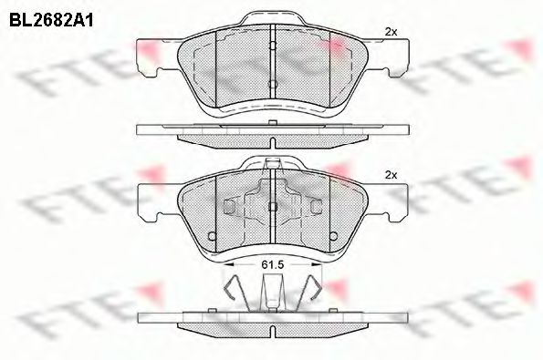 Imagine set placute frana,frana disc FTE BL2682A1