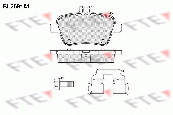 Imagine set placute frana,frana disc FTE BL2691A1