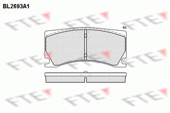 Imagine set placute frana,frana disc FTE BL2693A1