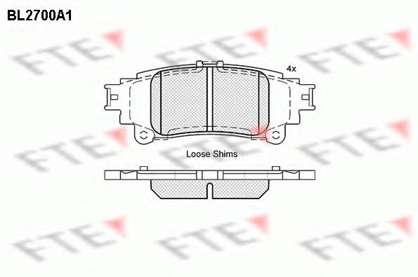 Imagine set placute frana,frana disc FTE BL2700A1