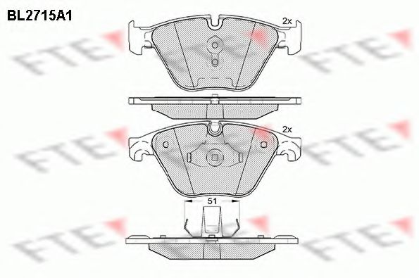 Imagine set placute frana,frana disc FTE BL2715A1