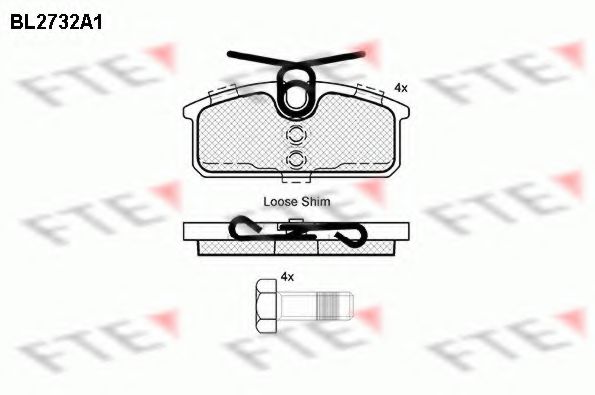 Imagine set placute frana,frana disc FTE BL2732A1
