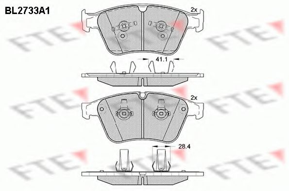 Imagine set placute frana,frana disc FTE BL2733A1