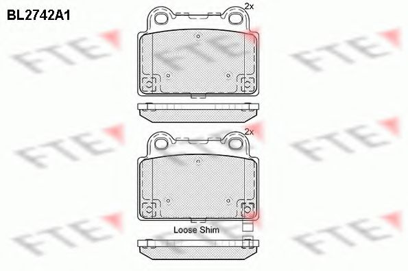 Imagine set placute frana,frana disc FTE BL2742A1