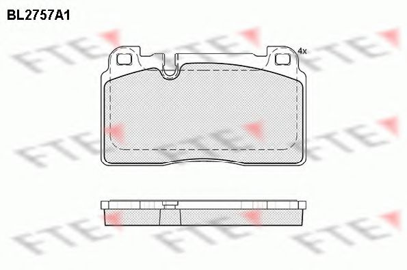 Imagine set placute frana,frana disc FTE BL2757A1