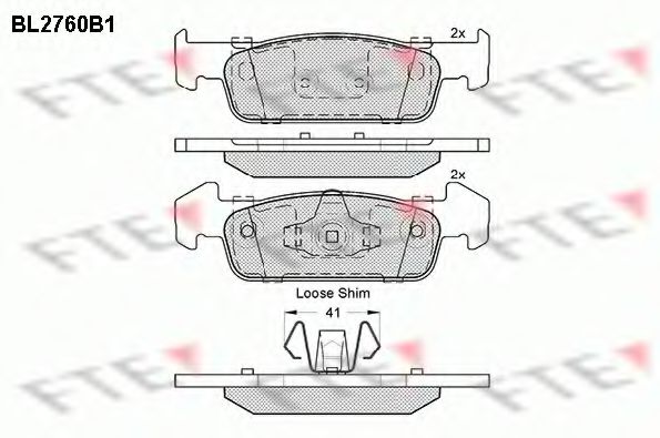 Imagine set placute frana,frana disc FTE BL2760B1