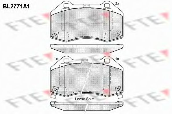 Imagine set placute frana,frana disc FTE BL2771A1