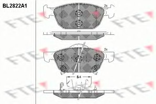 Imagine set placute frana,frana disc FTE BL2822A1