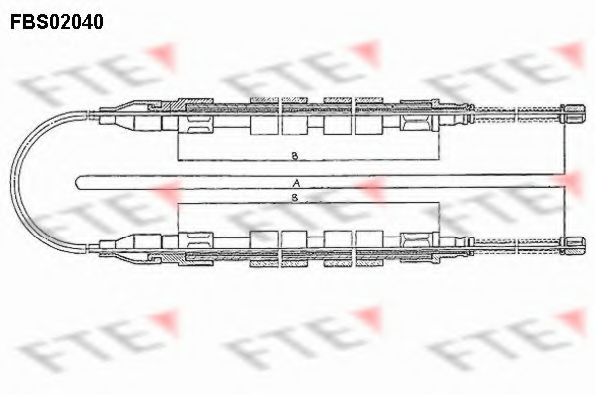 Imagine Cablu, frana de parcare FTE FBS02040