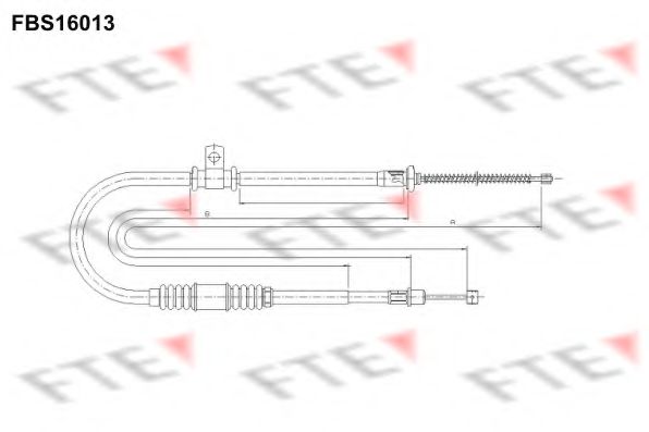 Imagine Cablu, frana de parcare FTE FBS16013