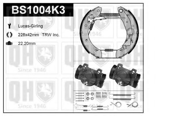 Imagine Set frana, frana tambur QUINTON HAZELL BS1004K3