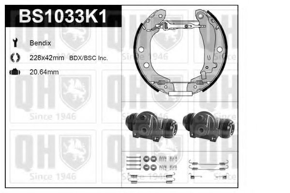 Imagine Set frana, frana tambur QUINTON HAZELL BS1033K1