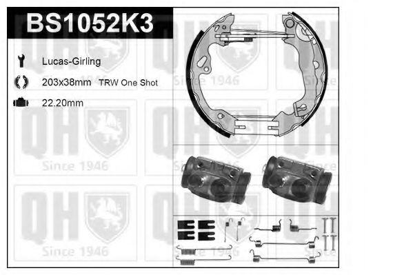 Imagine Set frana, frana tambur QUINTON HAZELL BS1052K3