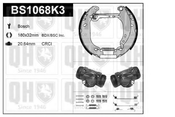 Imagine Set frana, frana tambur QUINTON HAZELL BS1068K3