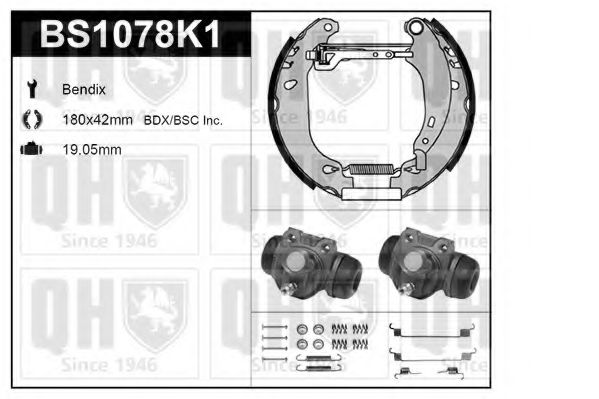 Imagine Set frana, frana tambur QUINTON HAZELL BS1078K1