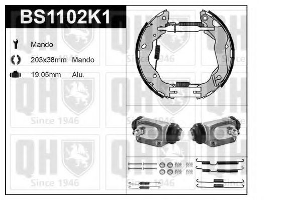 Imagine Set frana, frana tambur QUINTON HAZELL BS1102K1