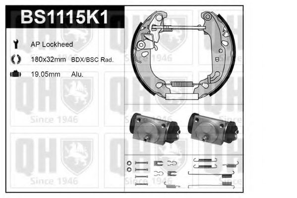 Imagine Set frana, frana tambur QUINTON HAZELL BS1115K1