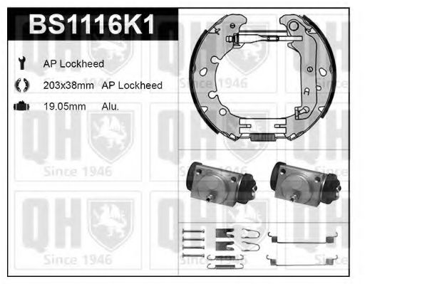 Imagine Set frana, frana tambur QUINTON HAZELL BS1116K1