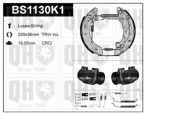 Imagine Set frana, frana tambur QUINTON HAZELL BS1130K1