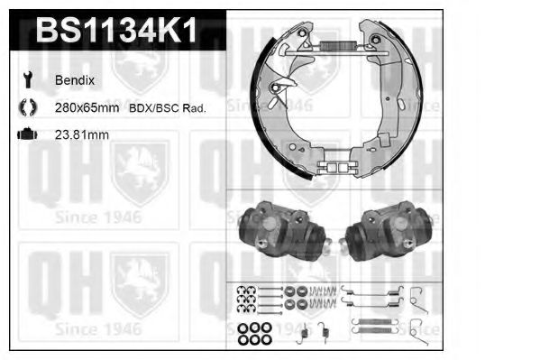 Imagine Set frana, frana tambur QUINTON HAZELL BS1134K1