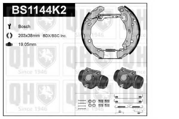 Imagine Set frana, frana tambur QUINTON HAZELL BS1144K2